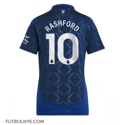 Camiseta Manchester United Marcus Rashford #10 Visitante Equipación para mujer 2024-25 manga corta Camiseta Manchester United Marcus Rashford #10 Visitante Equipación para mujer 2024-25 manga corta